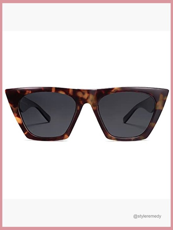 Trendy Oversized Square Cateye Polarized Sunglasses Big Frame Shades main image 5